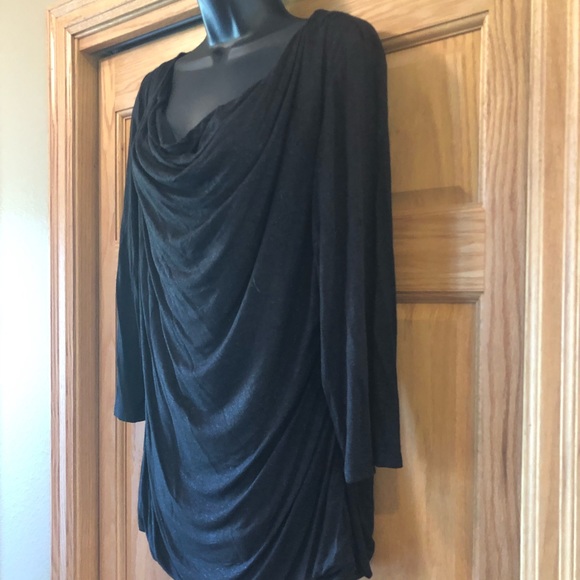 Maurices Metallic and drape neck blouse xxl - Picture 2 of 4